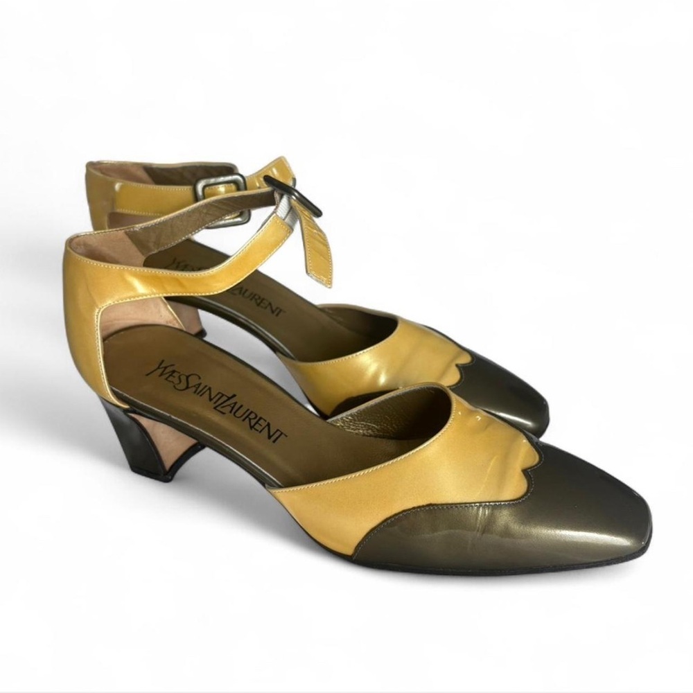 Yves Saint Laurent Yellow and Green Heels